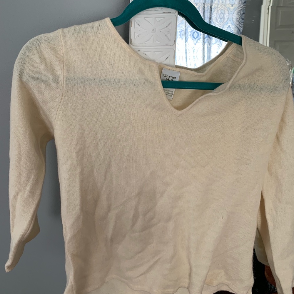 Garnet hill, Cream sweater